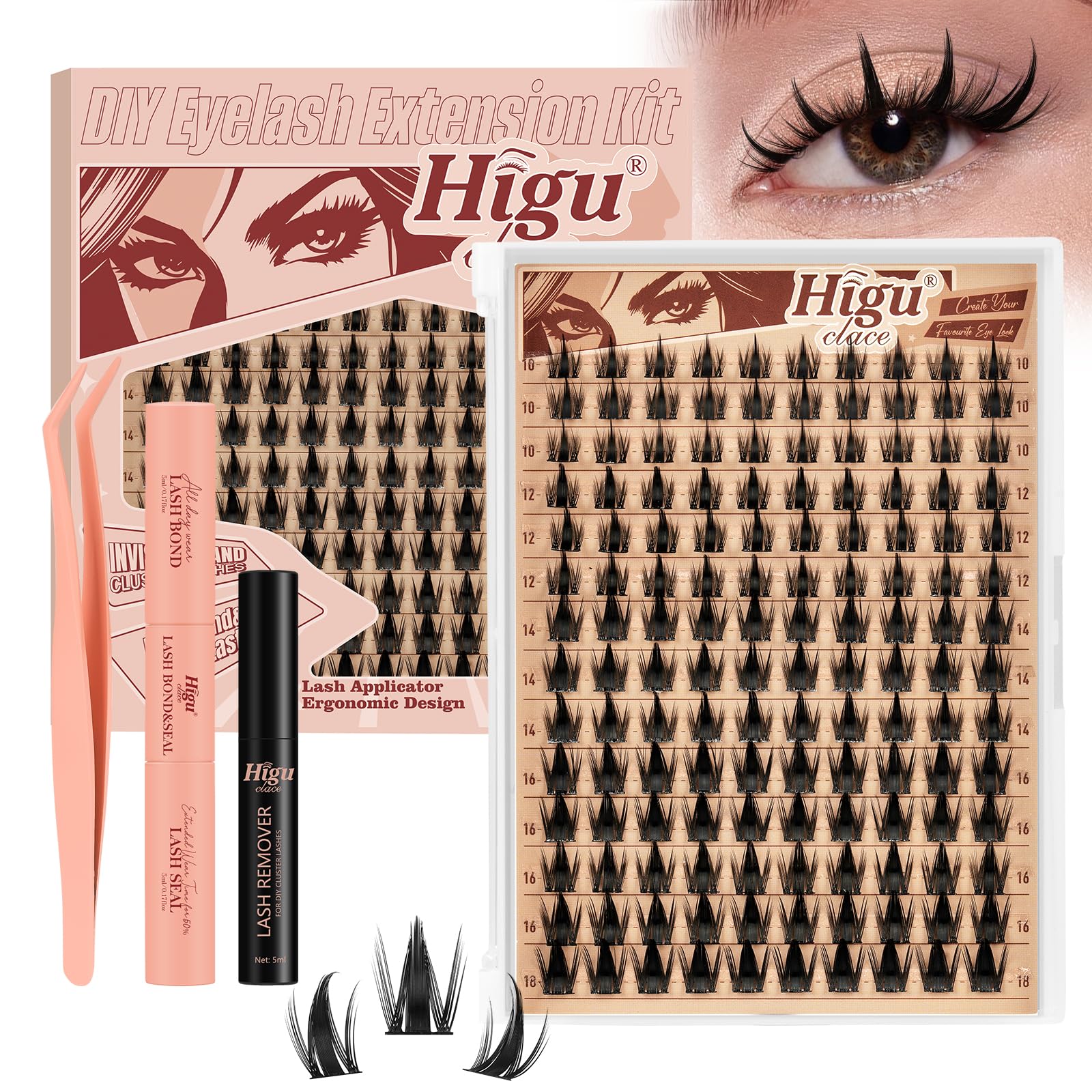 Wimpern Extensions | Wimpern Extensions Set 7 tage halt Mit Kleber Entferner Applikatoren