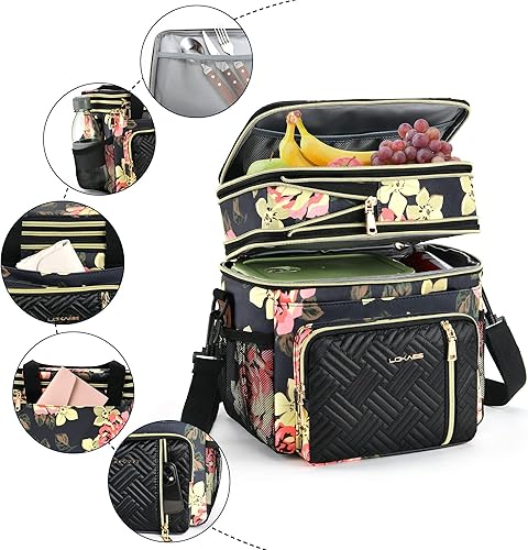 Miniatura 3 de BAGNN Lonchera y bolsa de almuerzo para mujeres, lonchera grande aislada para adultos, a prueba de fugas, bolsa enfriadora para el trabajo, picnic,