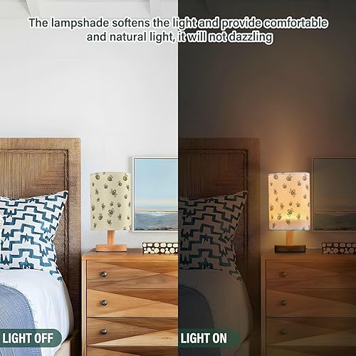 Miniatura 5 de Table Lamps Bedside Table Lamps with USB Cute Bees Happy Good Luck Night Light for Nursery Kitchen