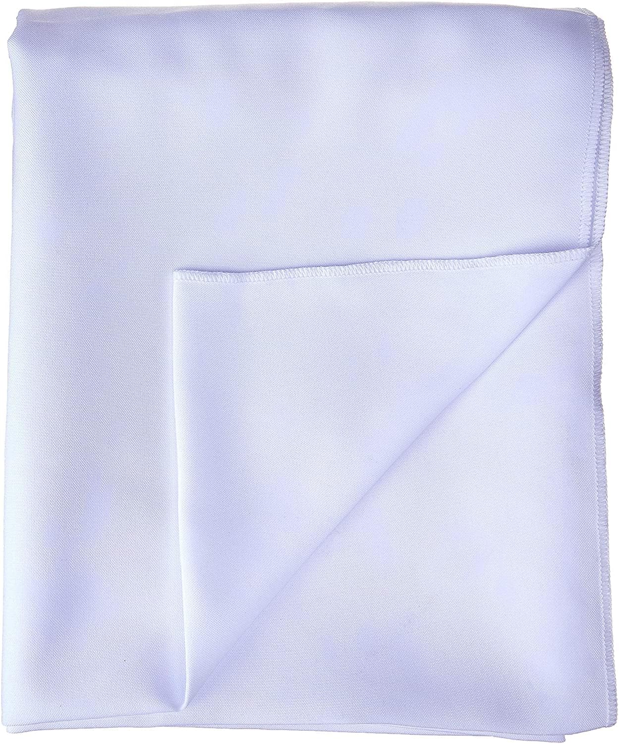 LA Linen Pack-2 Polyester Poplin Backdrop Drape 96 by 58-Inch Wide, White, 96 x 58