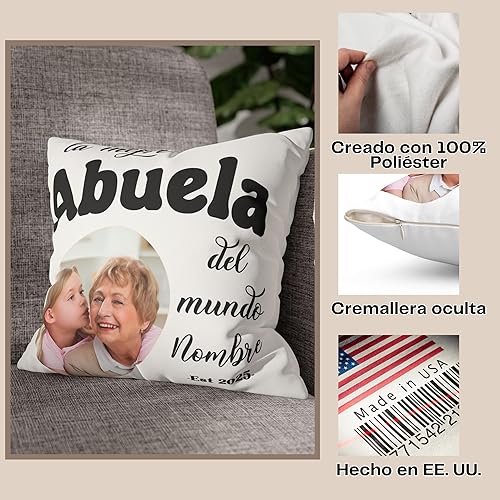 Miniatura 3 de Fundas de almohadas con inserto de personalizados, regalos para Abuelas para Navidad, regalos de Día de las Madres para Abuela, regalo para mujer 14
