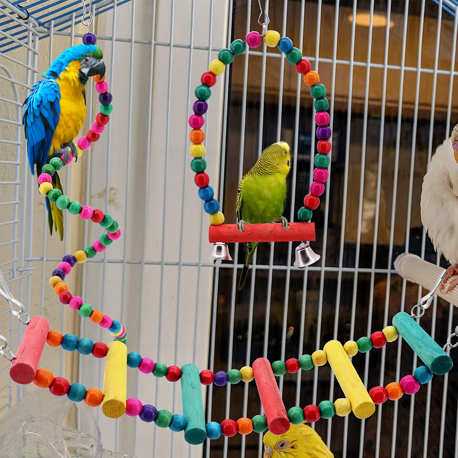 Hängendes Vogelbett Hängender Vogelkäfig Papagei Produktbild-Vorschau 3