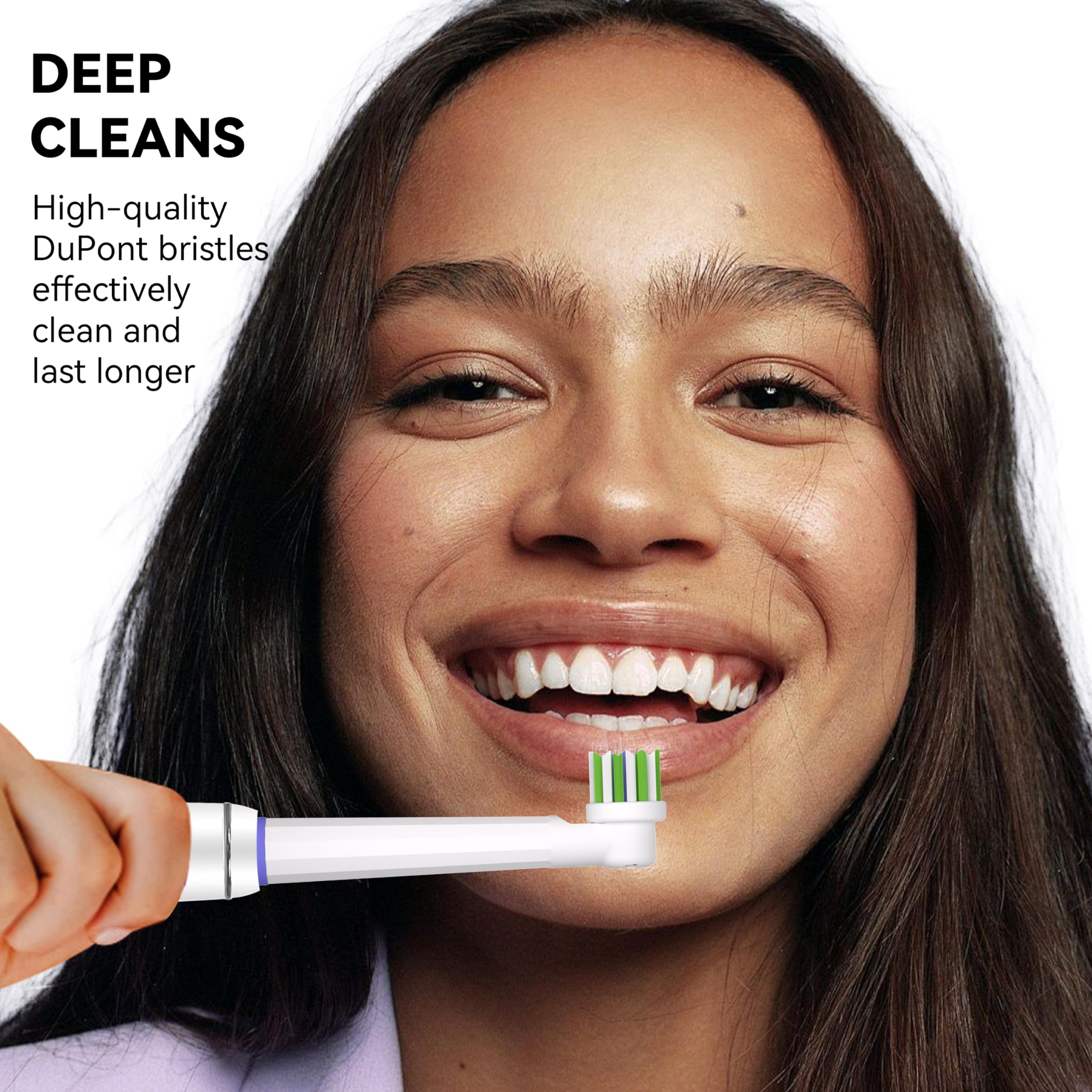 Ersatz-Zahnbürstenköpfe kompatibel mit Oral-B Braun Pro 500/1000/1500/3000/3757/5000/7000/7500/8000, professionelle elektrische Bürstenköpfe für Oral-B-Ersatzköpfe, 20 Stück