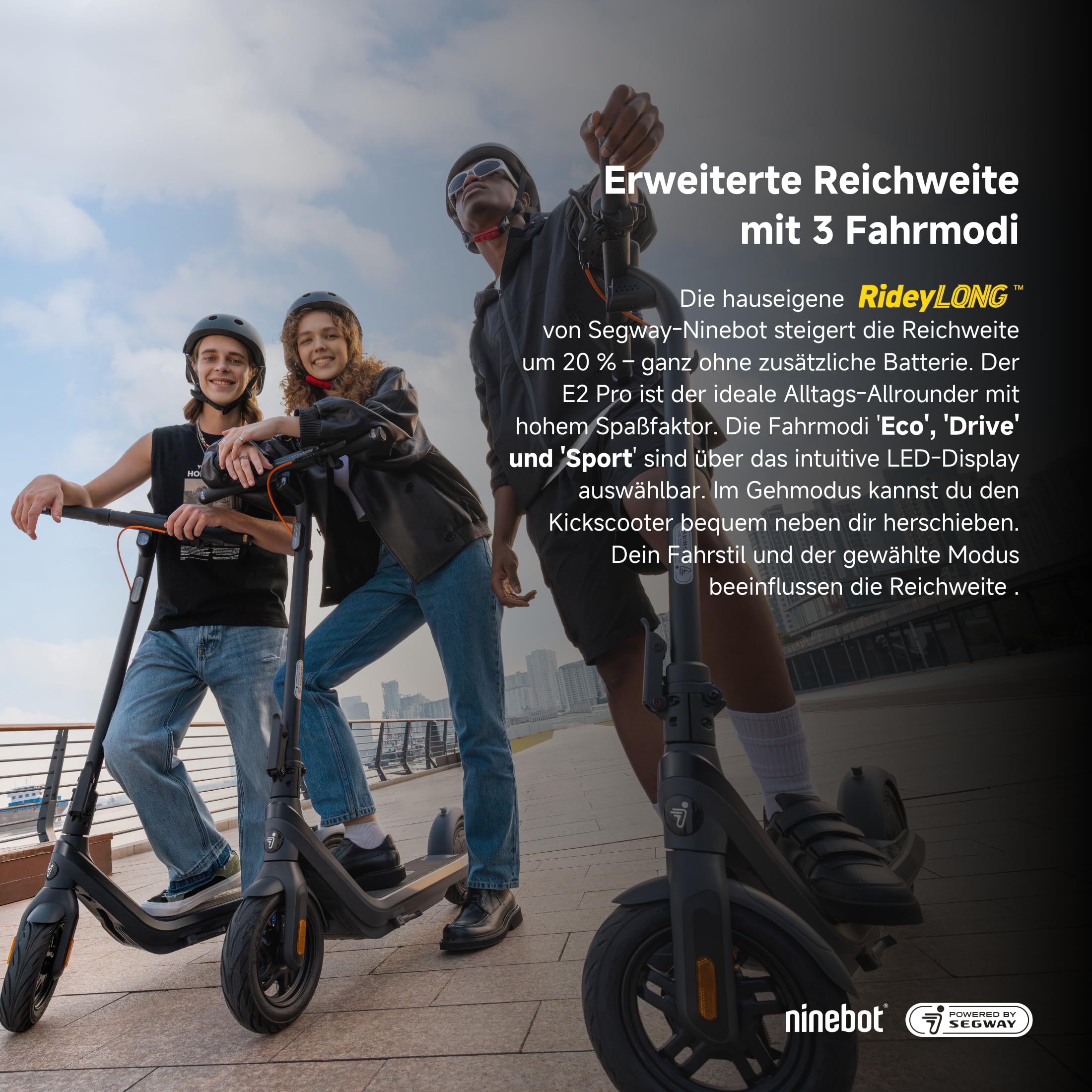 Segway-Ninebot Trottinette électrique pour navetteurs avec autorisation de Circulation routière