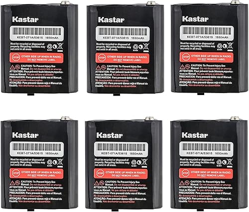 Kastar Paquete de 6 baterías Ni-MH de 3.6 V 1650 mAh de repuesto para Motorola 2 Way Radios TalkAbout SX900R, Talkabout T200, Talkabout T260,