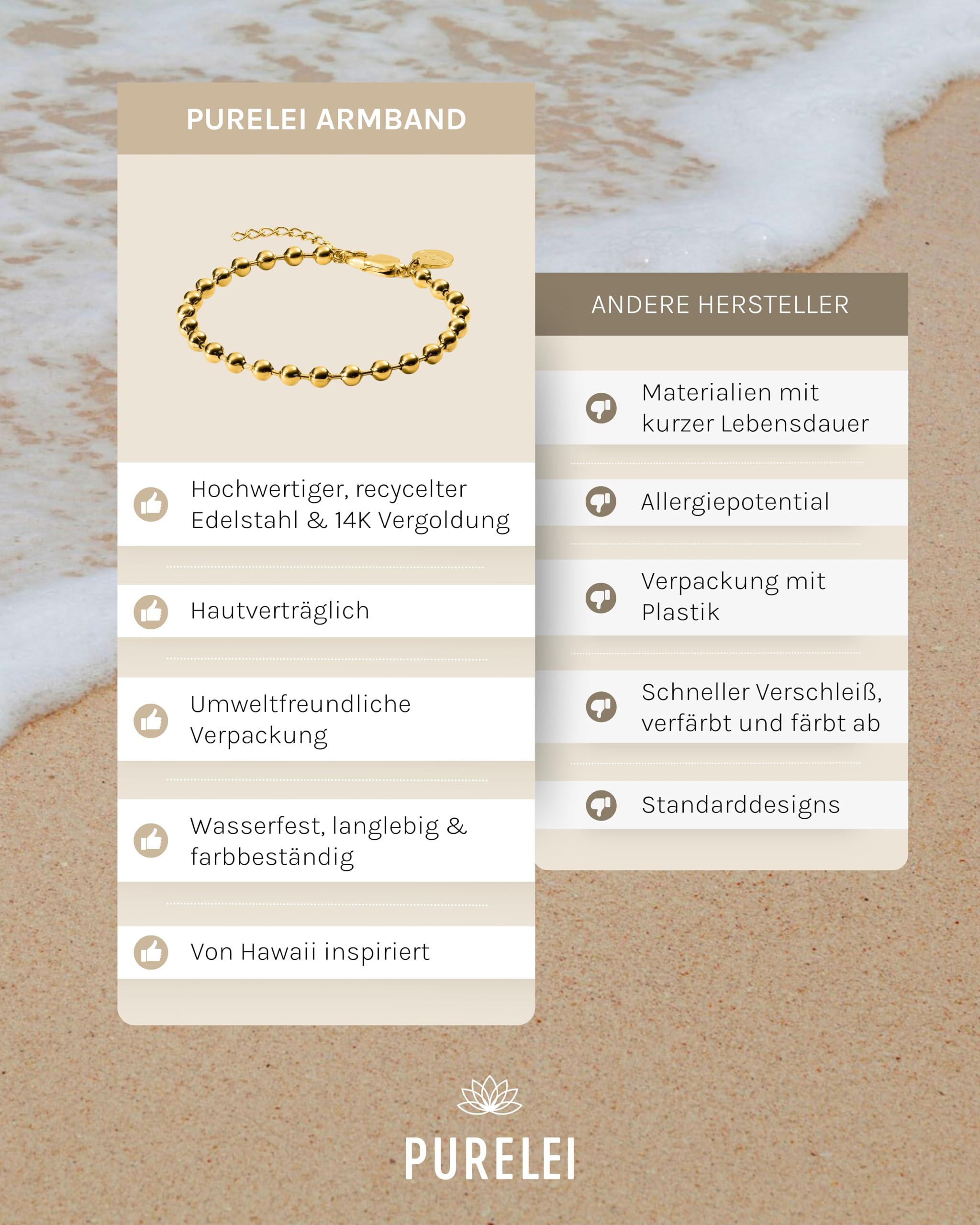 Purelei Anxiety Fidget Bubble Armband – Edelstahl in Gold, Silber & Roségold, verstellbar 16-19 cm