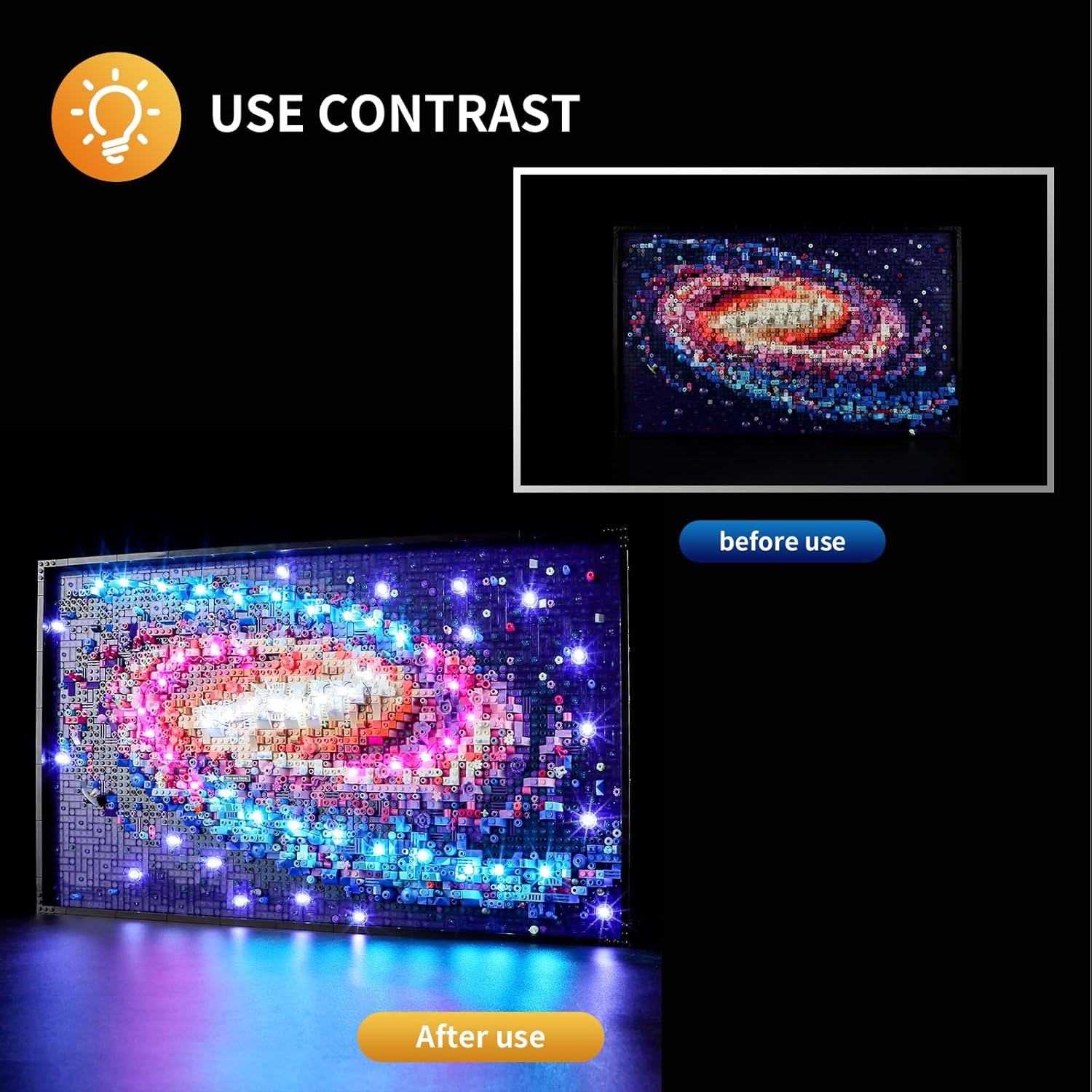 Vaodest LED Light for Lego 31212 The Milky Way Galaxy Set,Compatible with Lego 31212 Building Block(LED Light Only)