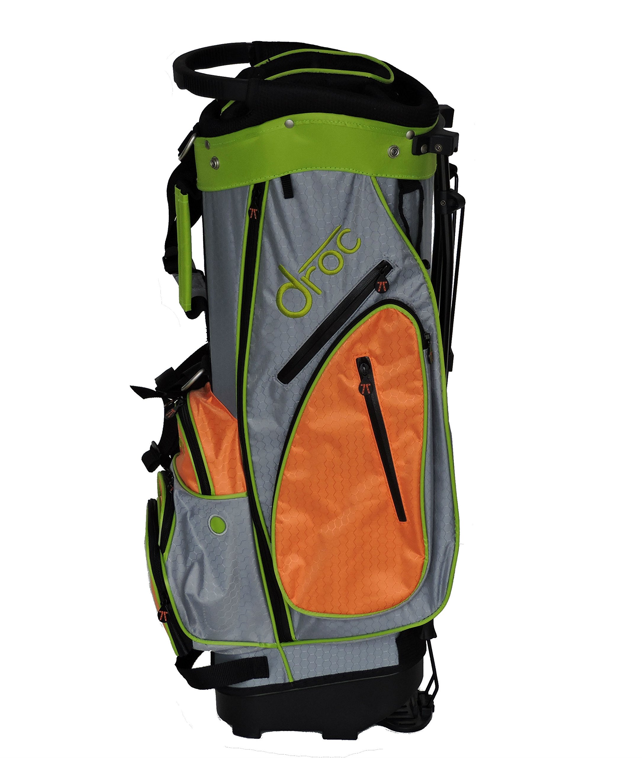 Droc - Dimond Boys Golf Stand Golf Bag Ages 10-13 (Orange_Lime, 30