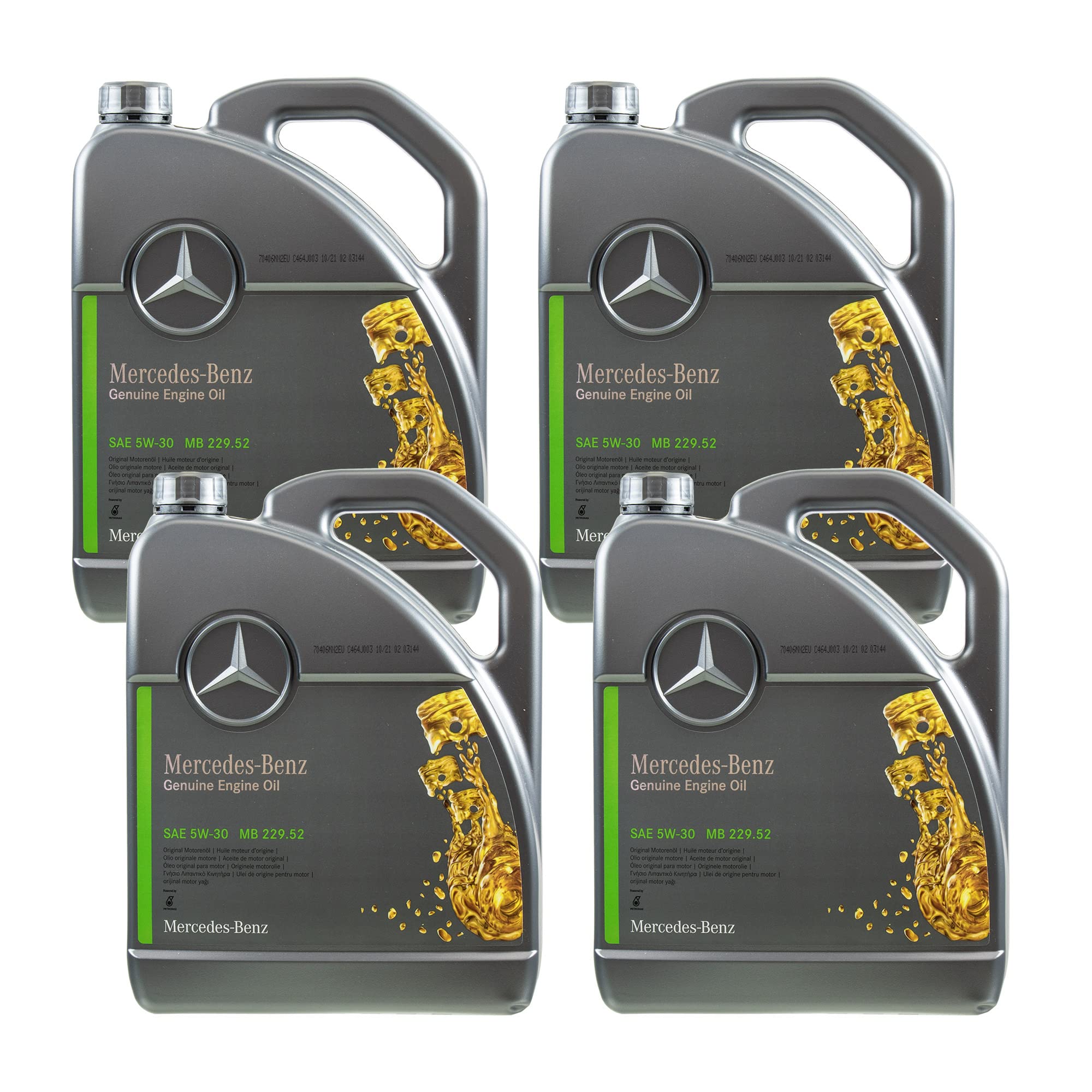 Olio motore sintetico originale Mercedes 5W-30 229.52 A 001 989 37 01 BGA4, 20 l