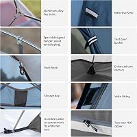 Naturehike Cloud Up 2 Ultralight Kempingstan 2 Személyes Vízálló Hátizsák Túrázáshoz 6