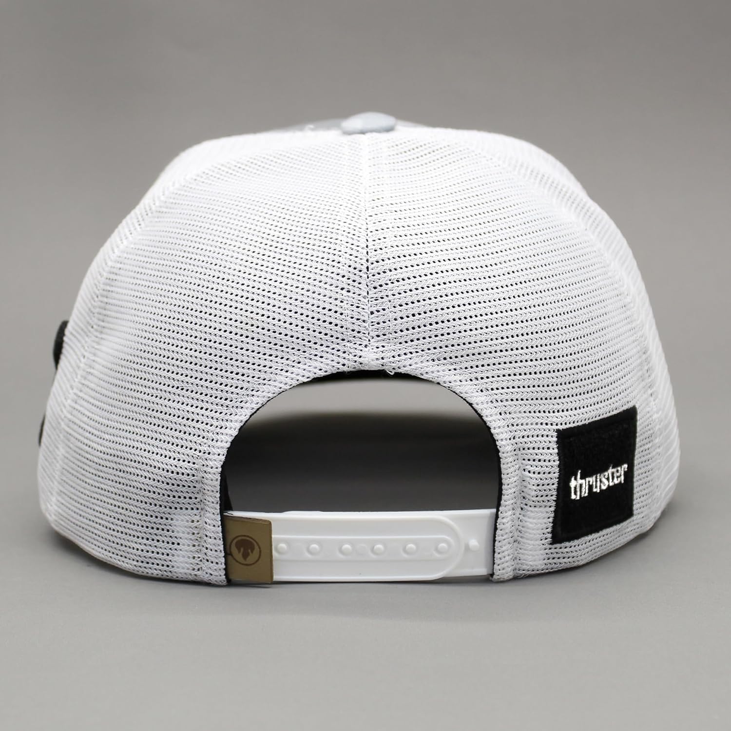 Thruster | THR Logo | Training Cap, Snapback, Adjustable, for Men and Women, Camouflage and Mesh, Training Bars Weightlifting, Cross Training Enthusiasts | Gray, Grey