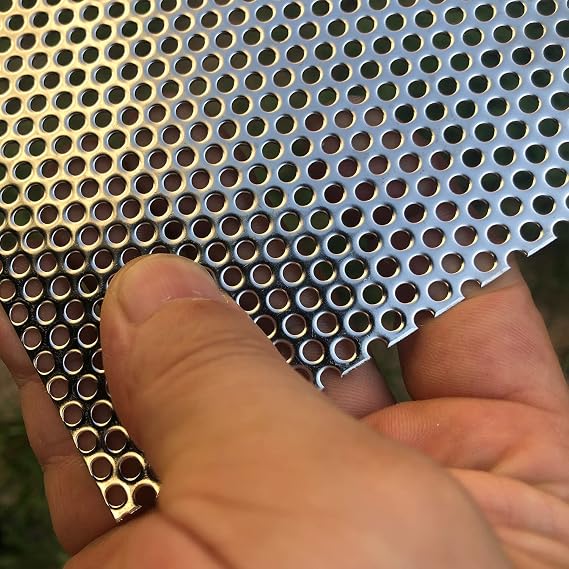 Perforated Metal Sheets-304 Stainless Steel Perforated Plate -Perforated Stainless Steel Sheet-19Ga 0.12 Hole （About 3mm）300mmX150mm-Metal Mesh Sheet Screen-Screen Material