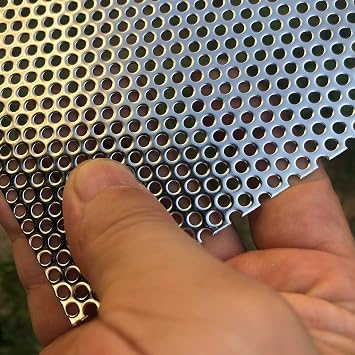 Perforated Metal Sheets-304 Stainless Steel Perforated Plate -Perforated Stainless Steel Sheet-19Ga 0.12 Hole (About 3mm)300mmX150mm-Metal Mesh Sheet Screen-Screen Material