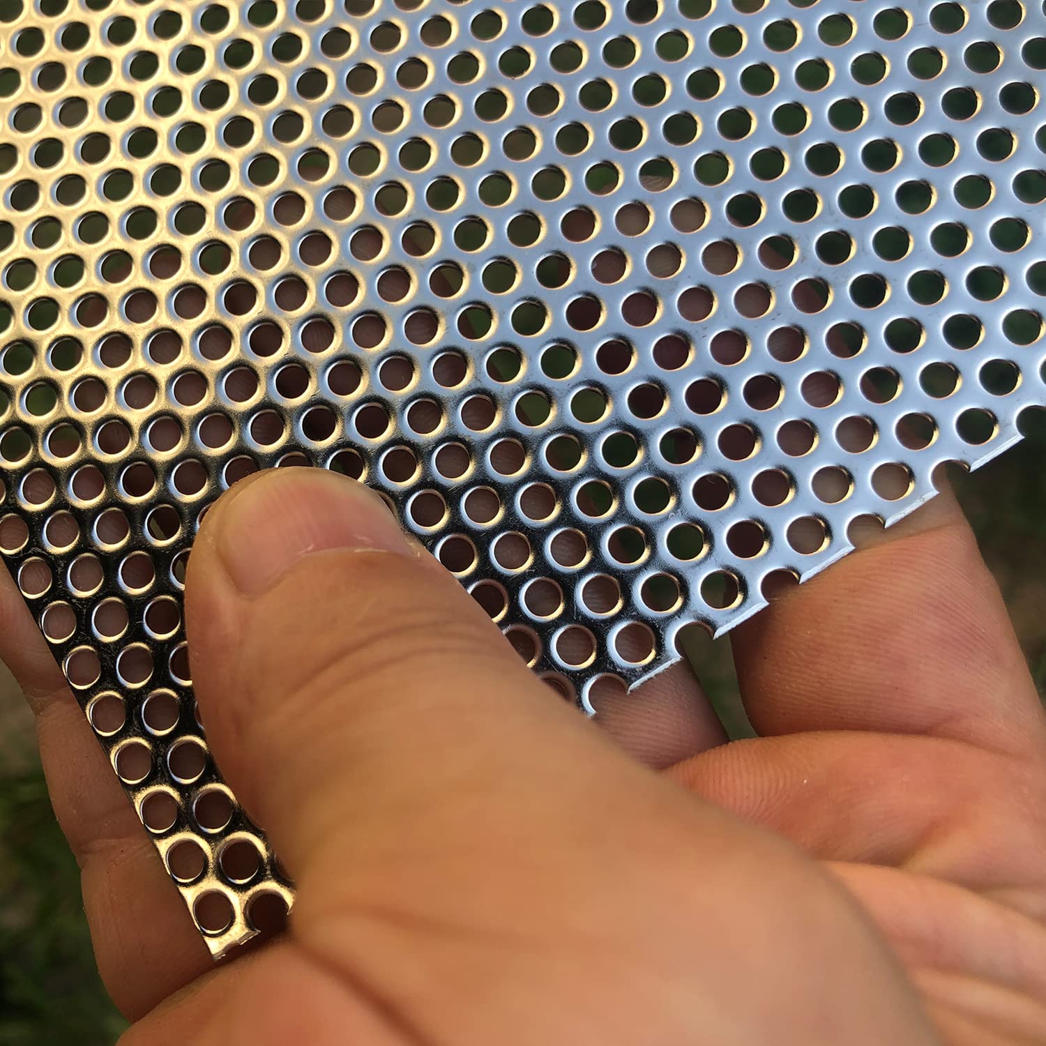 Perforated Metal Sheets-Expanded & Perforated Sheets-Perforated Stainless Steel Sheet-20GA 0.12" Hole （About 3mm 1/8"） 11.8" X5.9"-Metal Mesh Sheet for Ventilation and Fume Filtration