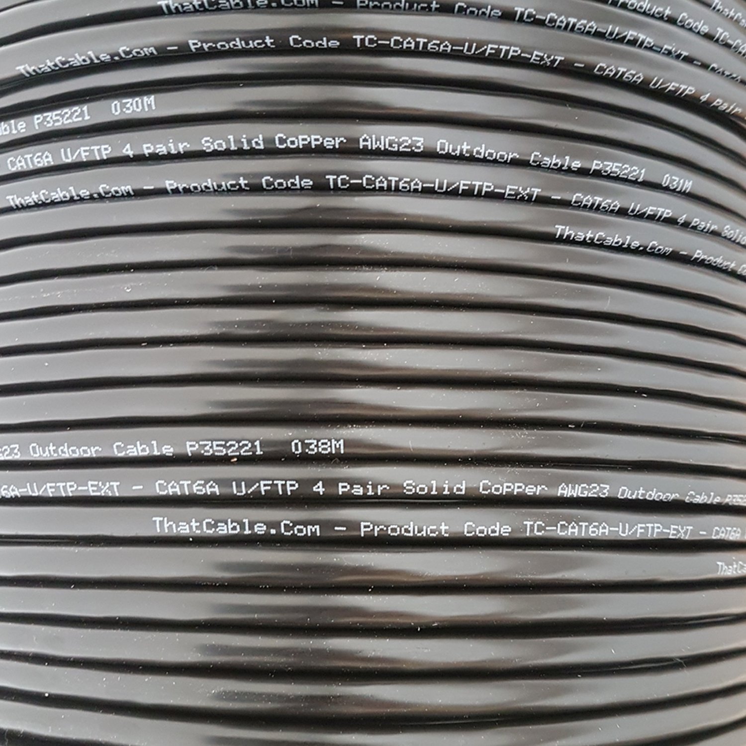 Loops Outdoor Rated CAT6a Cable, 23 AWG U/FTP Foil Shielded, Screened Pure Copper Solid Core Ethernet Network Wire - Image 3