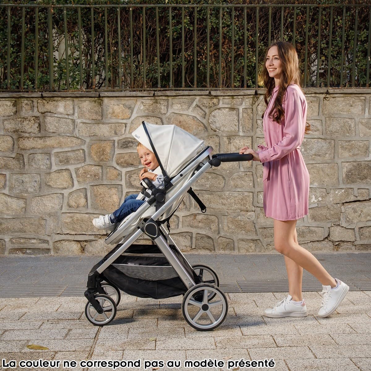 VISTA Poussette combinée jusqu'à 22 kg nacelle souple + assise classique Gris sans cosy