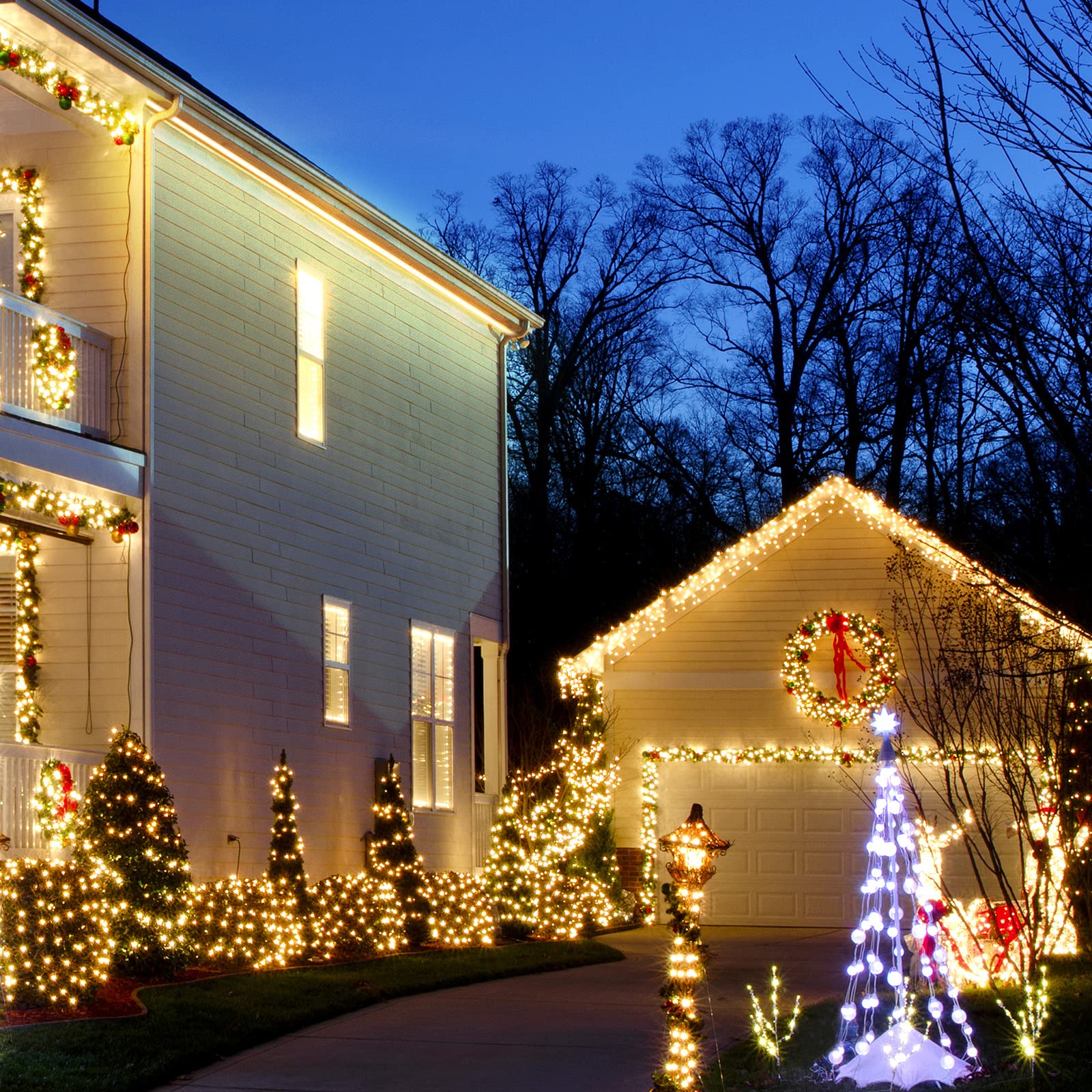 RELAX4LIFE 30M LED Lichterschlauch Außen, Lichterkette mit 1080 LEDs, wasserfester LED Schlauch, 15000h, Dekoration Beleuchtung, Lichtschlauch für Weihnachten, Hochzeiten, Partys und Feste, Warmweiß