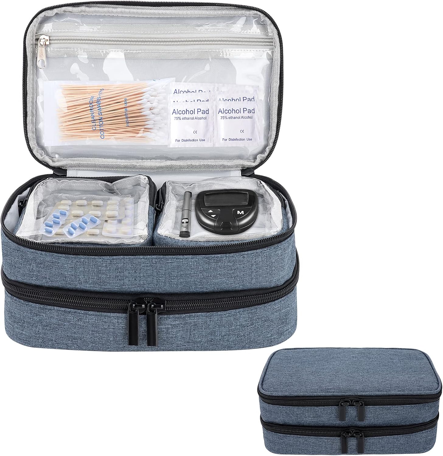 zerotop Insulin Cooler Case Diabetic Travel Case Double Layer EpiPen