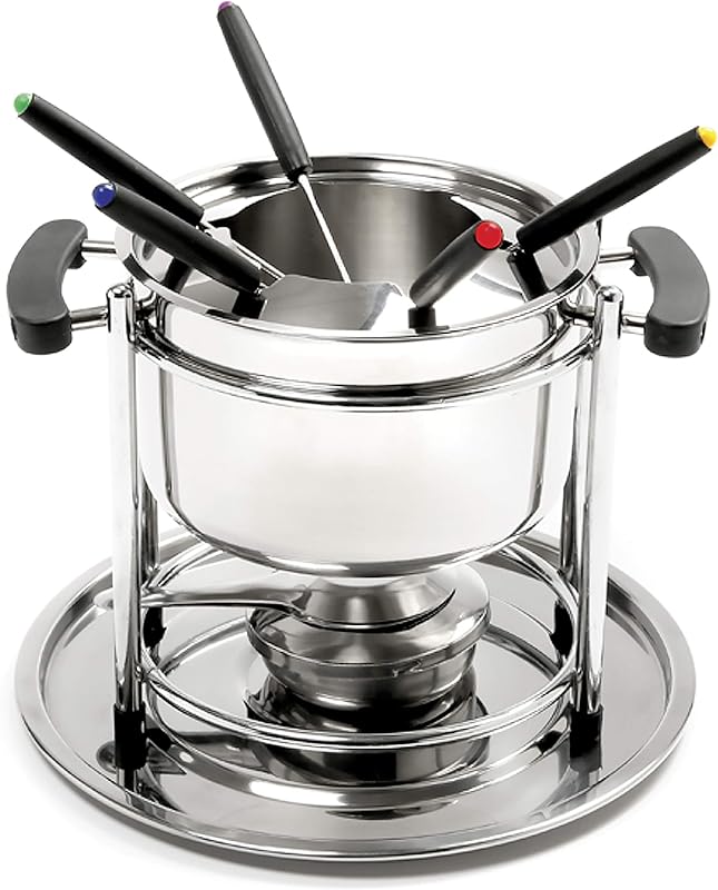 Juego de fondue Norpro de acero inoxidable de 10 piezas