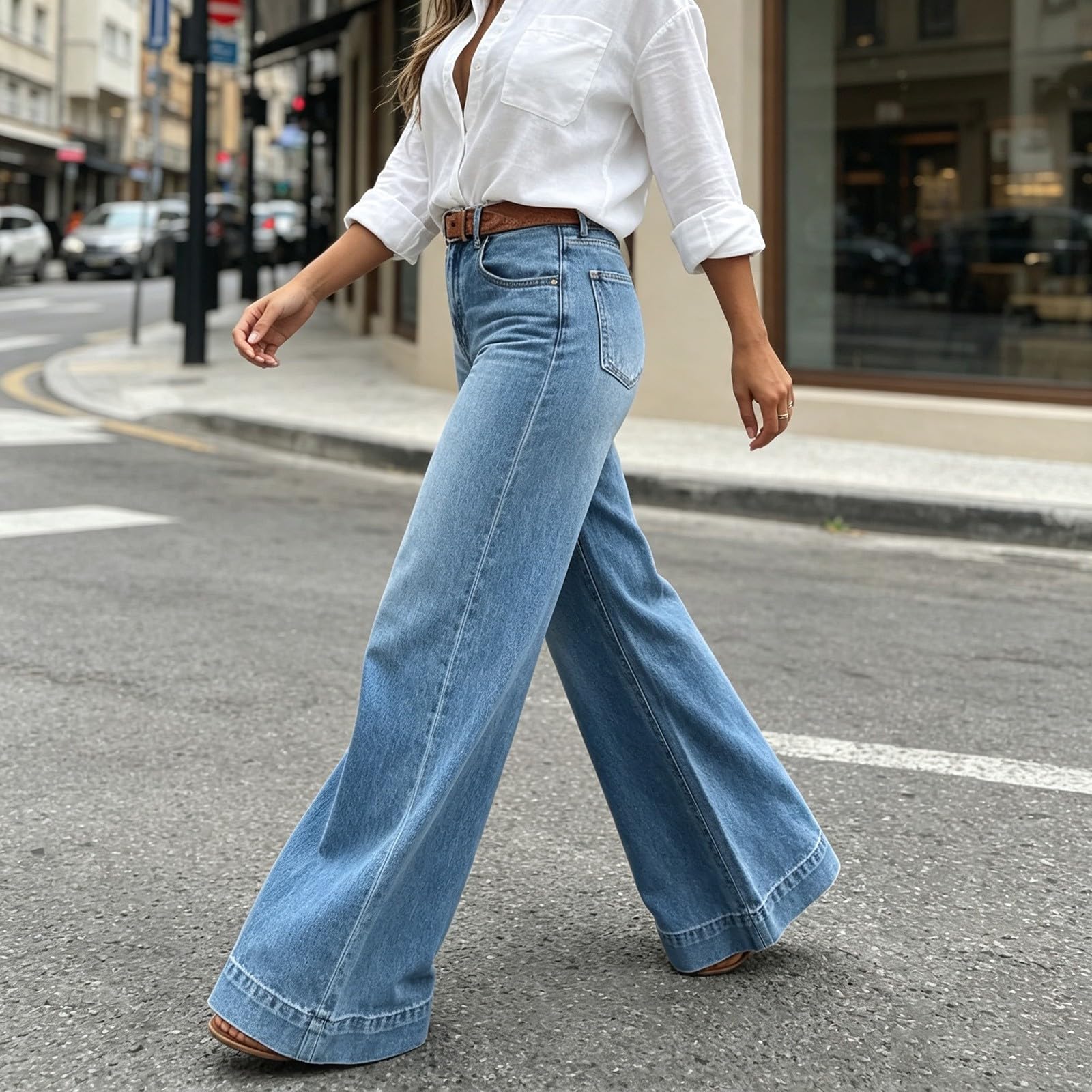 Jeans Larghi Donna Vita Bassa Jeans Baggy Leggeri Curvy Pantaloni Vita Alta Larghi Gamba Larga Tempo Libero Pantaloni Denim Elasticizzati Casual Taglie Forti Con Tasche Pantalone Y2k Comodi Push Up
