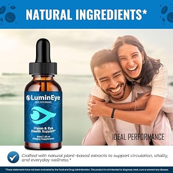 LuminEye Drops, Official LuminEye Eye Health Supplement Drops - Maximum Strength, All Natural Visual Wellness & Crystal Clear View, Advanced Lumin Eye Droppers for Gentle Care Reviews (3 Pack)