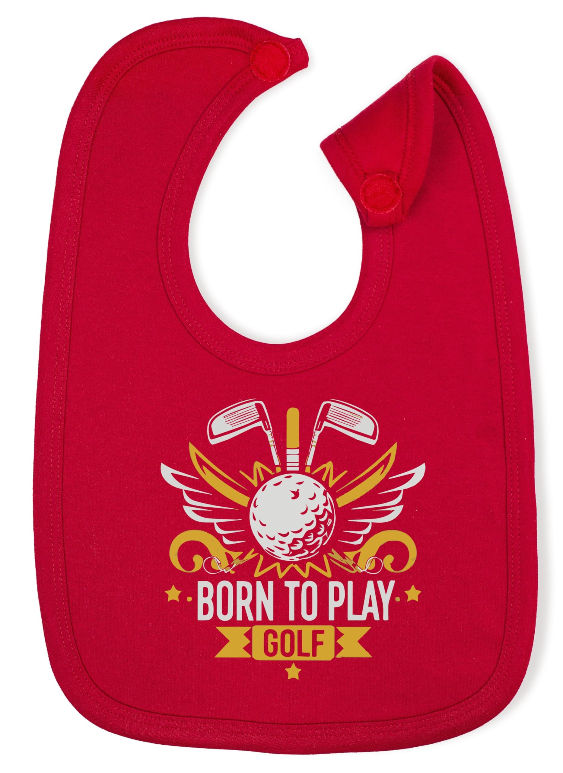 Hippowarehouse Born To Play Golf Dad Brother Daddy cotton baby nursing bib boys girls 35cmx22cm