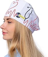 Vista 86 de Print Scrub Caps - Sombrero perfecto para enfermeras, médicos y EMTs..