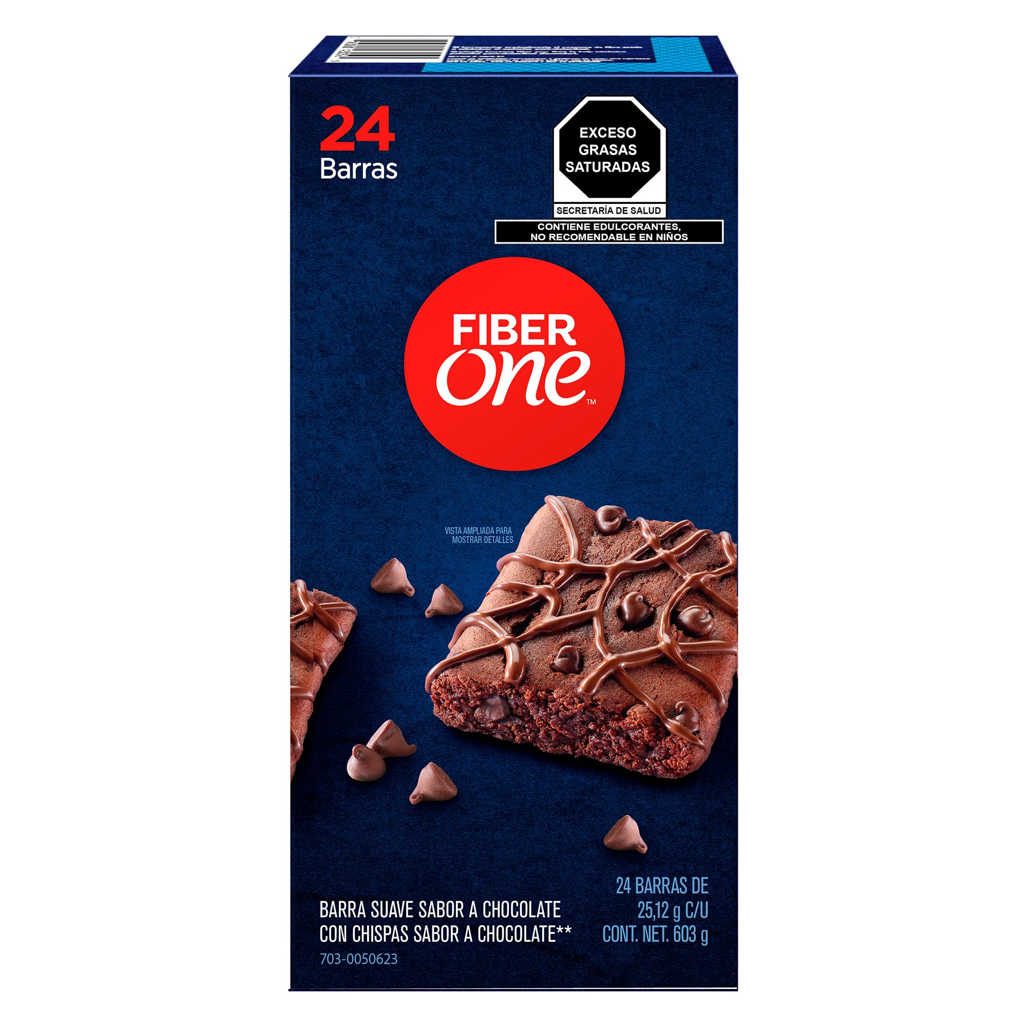 Fiber One Brownies sabor Chocolate con Chispas de Chocolate 24 pz