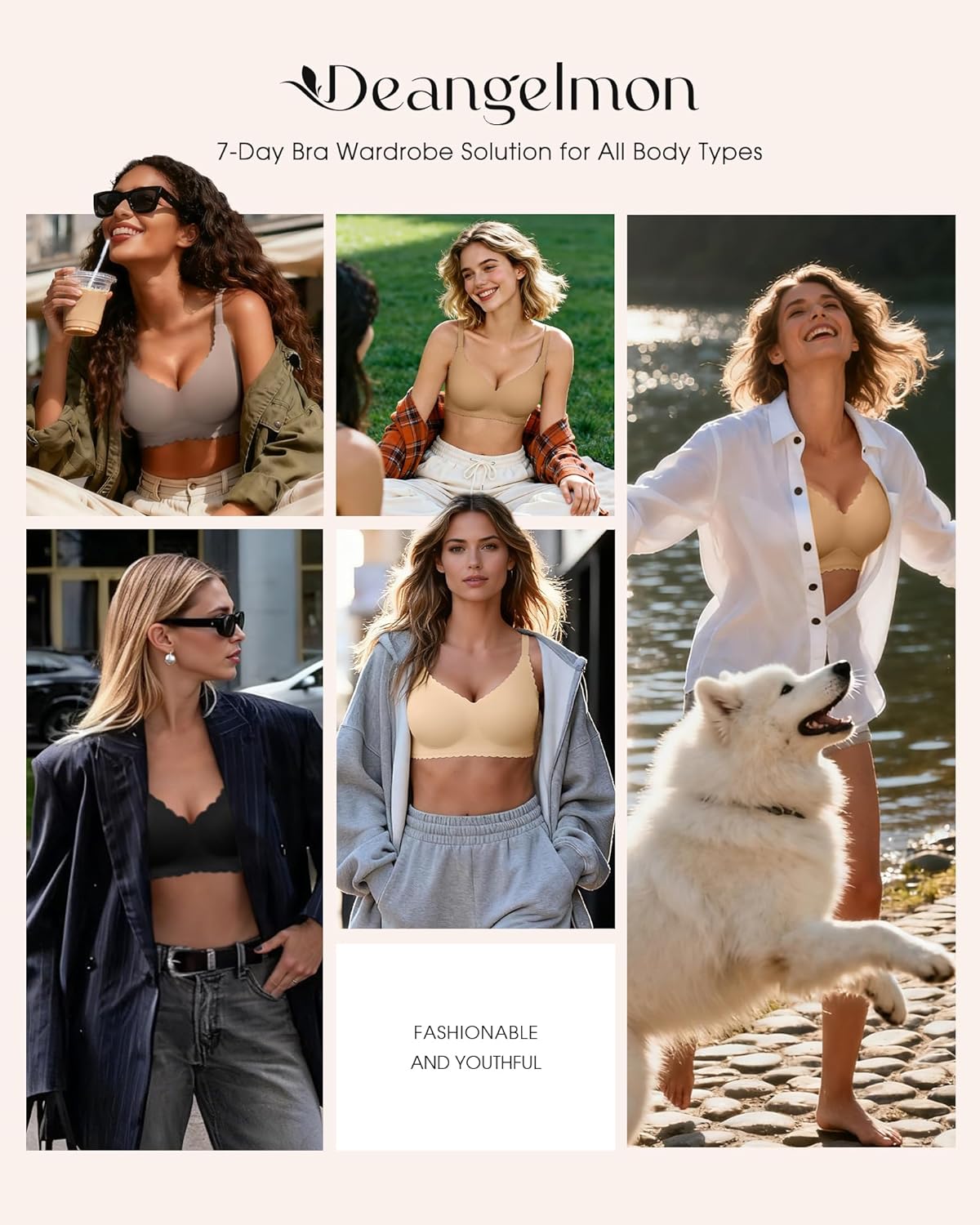 Seamless Jelly Bras for Women 3 Pack - Deep V Wireless Push Up No Wire Womens Bra Padded Comfort with Support for Gifts - Image 6