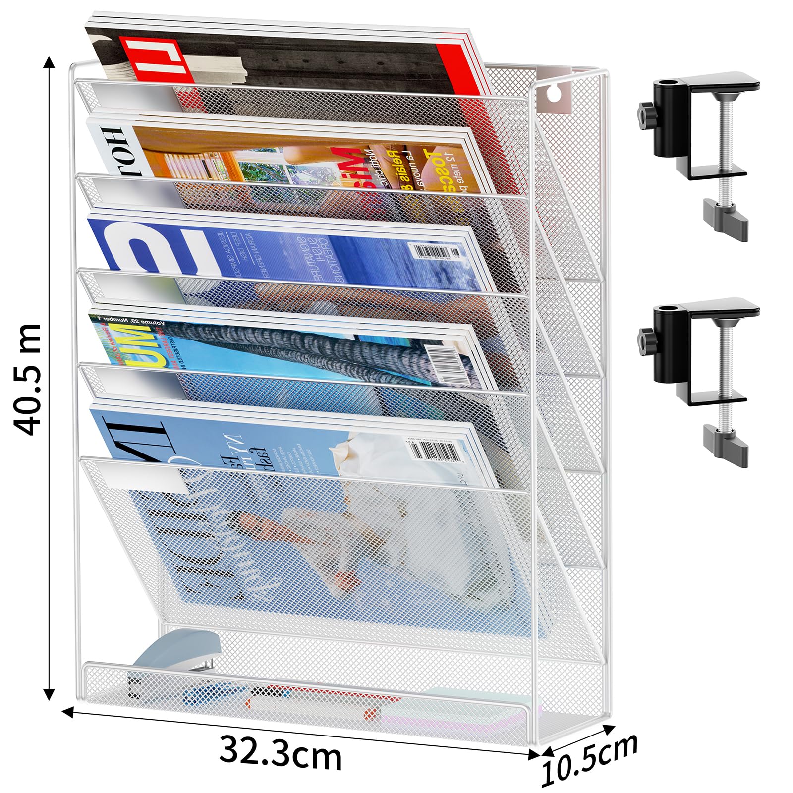 organizzatore per documenti, porta A4 e forniture ufficio, striscione da scrivania, accessori da scrivania (grigio)