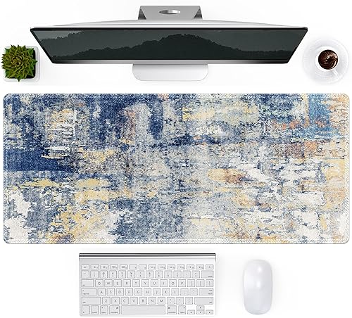 iLeadon Tapete de escritorio, bohemio, grande, para mouse, para escritorio, tamaño XXL, extendido, para juegos, accesorios de escritorio de oficina