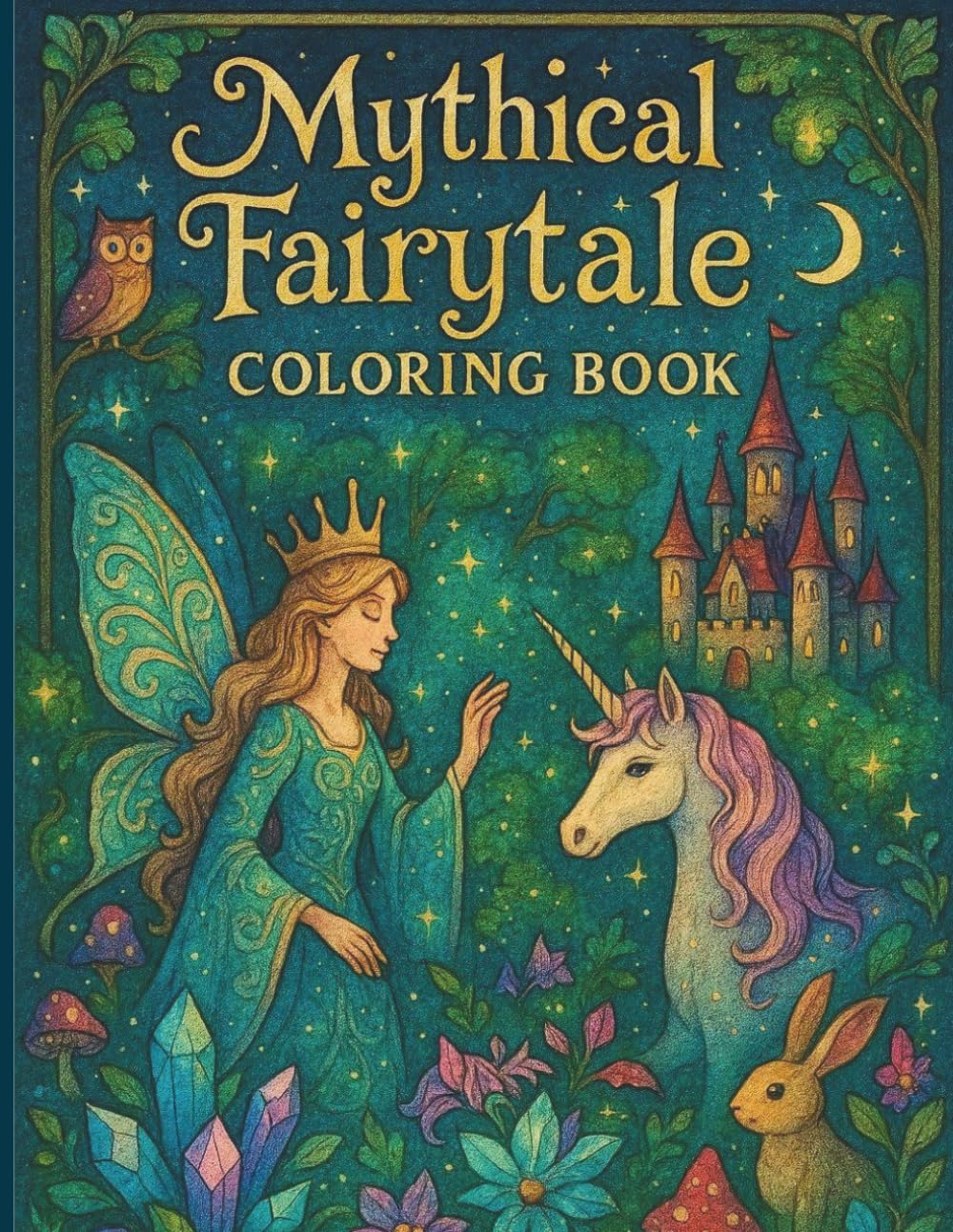 Mythical Fairytale Coloring Book: 50 Enchanted Castles, Magical Forests, Royal Princesses, Fantasy Creatures, and Dreamlike Storybook Scenes for Adults