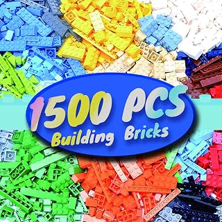 HUIZDQ 1500pc Classic Building Bricks Set - Bulk Small Blocks Compatible with Lego & All Major Brands for Endless Creativity