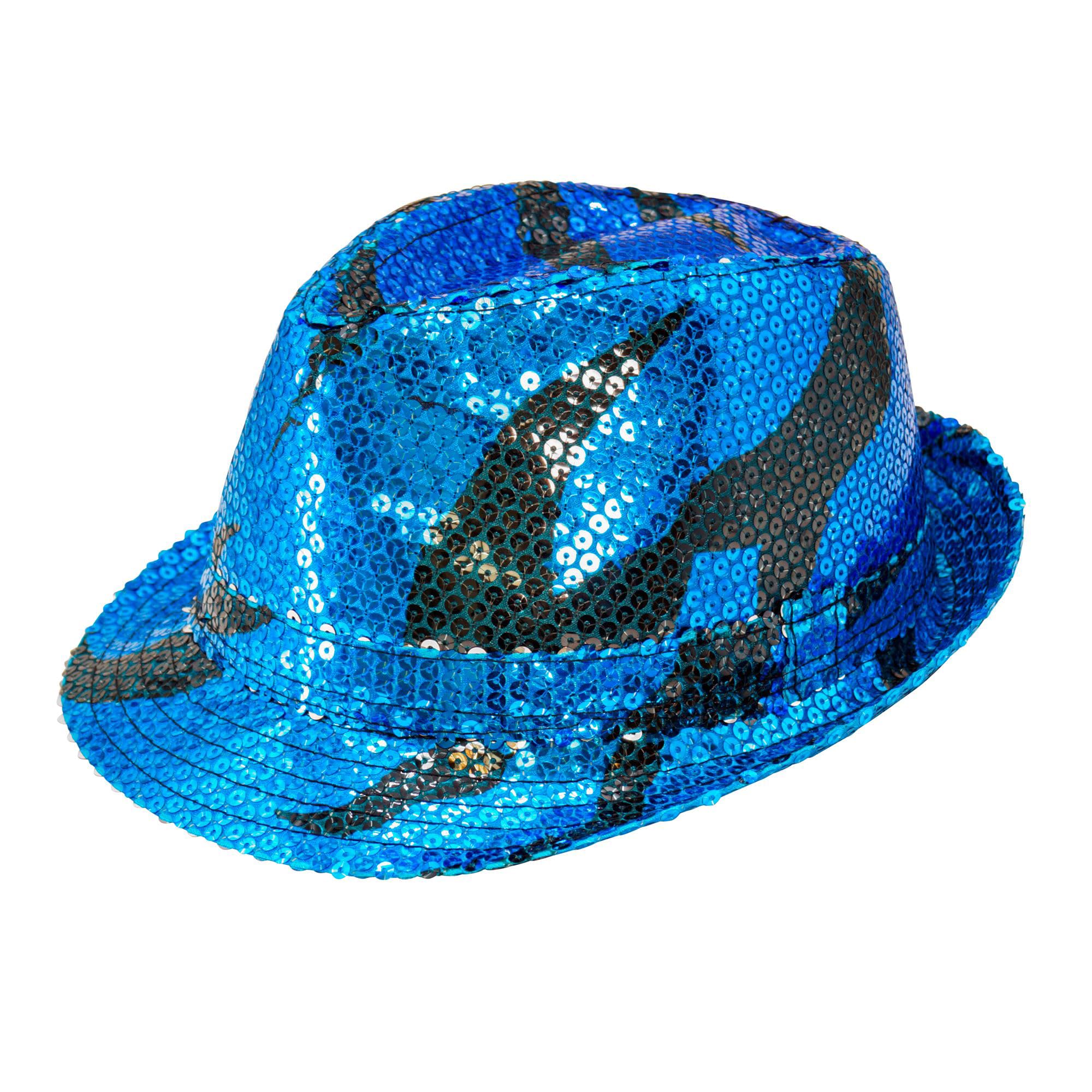 W WIDMANN MILANO Party Fashion - Sequin Fedora Hat in Various Colours and Patterns, Fancy Dress Accessory