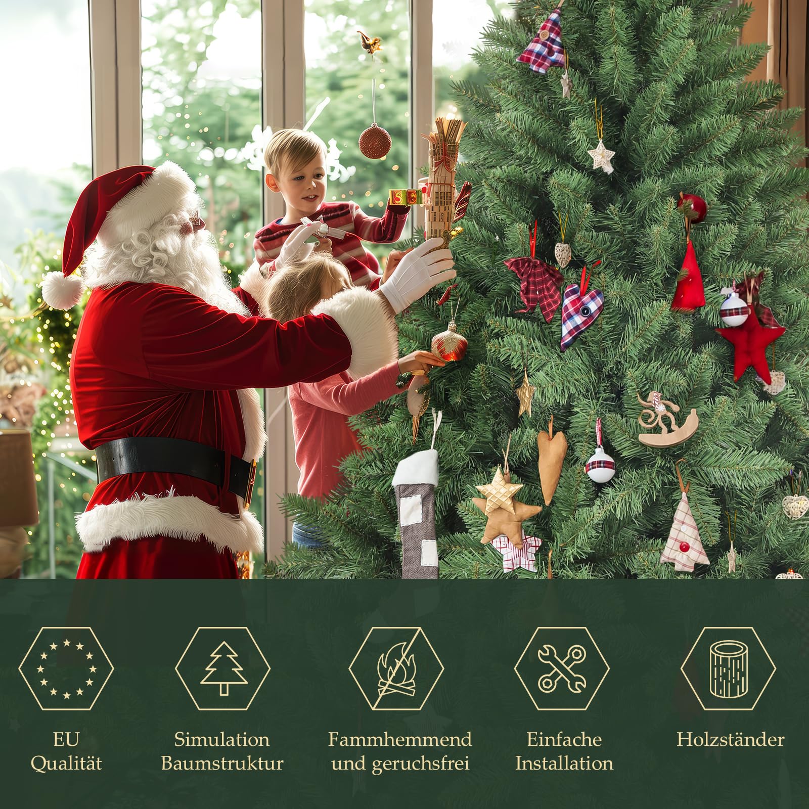Salcar Künstlicher Weihnachtsbaum Weihnachtsdeko Tannebaum Künstlicher Salcar Künstlicher Weihnachtsbaum Weihnachtsdeko Tannebaum Künstlicher