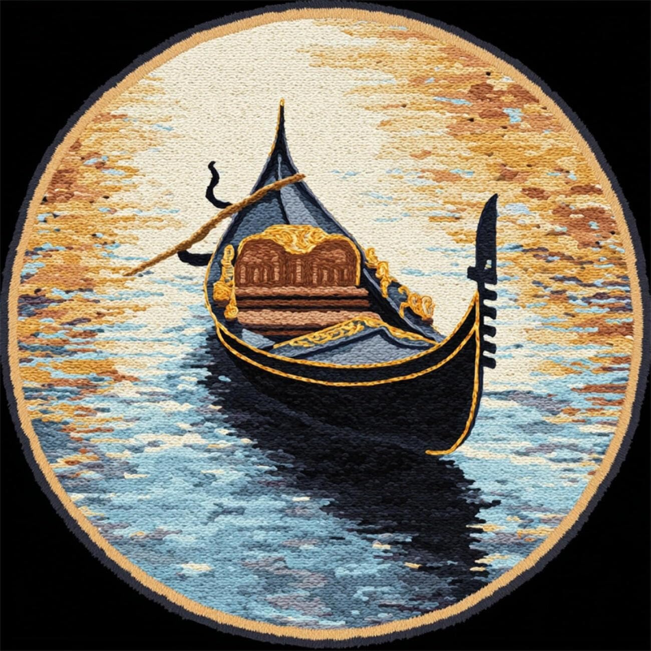 Kitquiver Tapestry Kits for Adults sea Boat 80x80cm