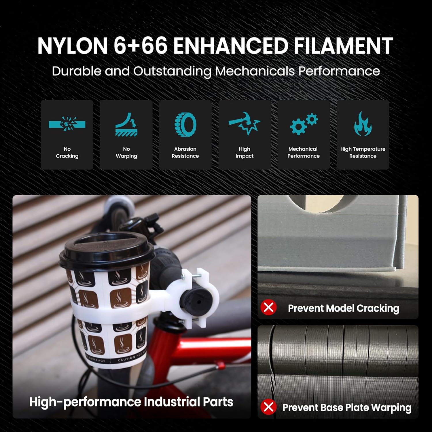 SUNLU Easy PA 3D Filament 1KG, 3D Printer Filament Dryer E2, Designed for Engineering Filaments