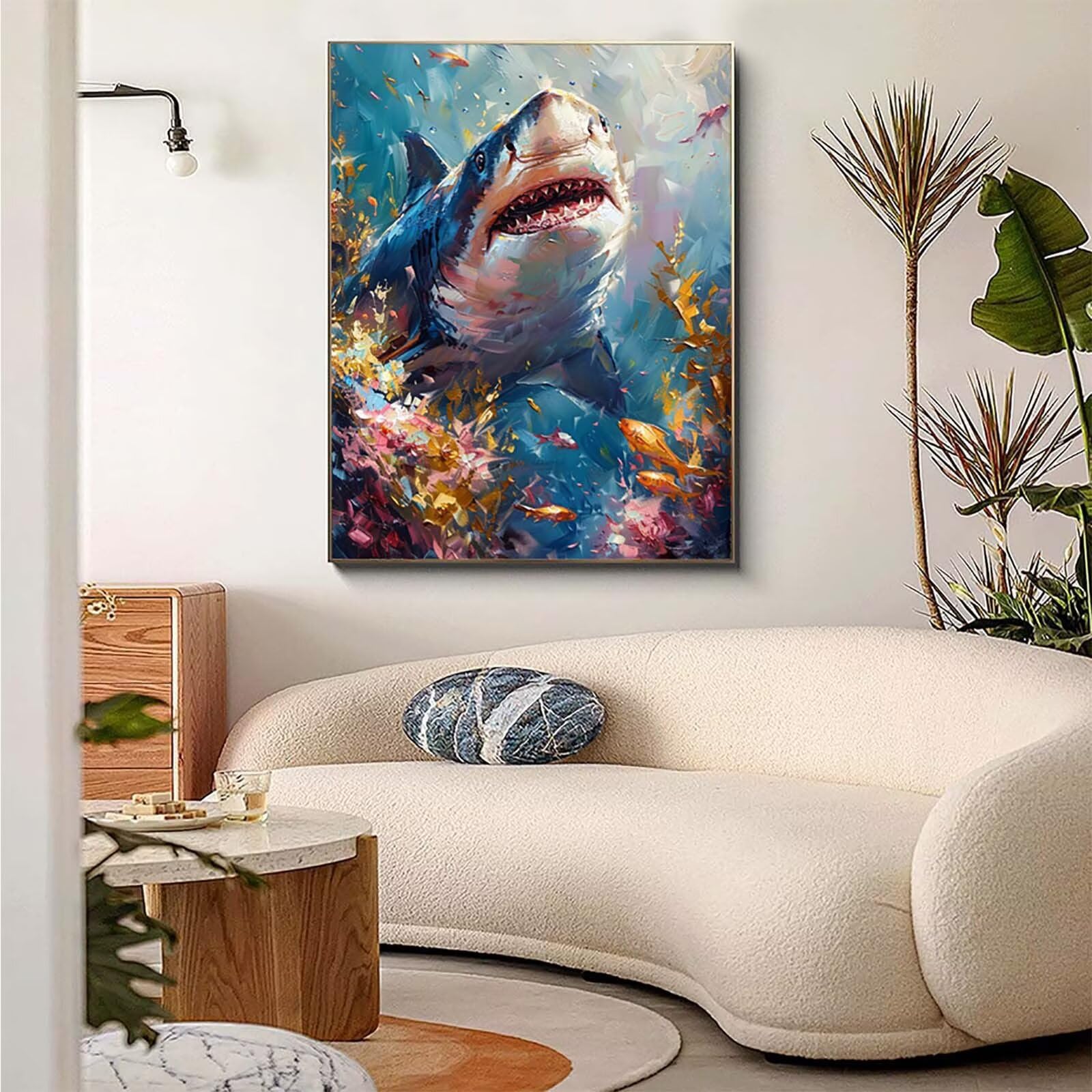 Amazon.com: Shark Paint by Numbers Kit for Adults Beginner, Fish