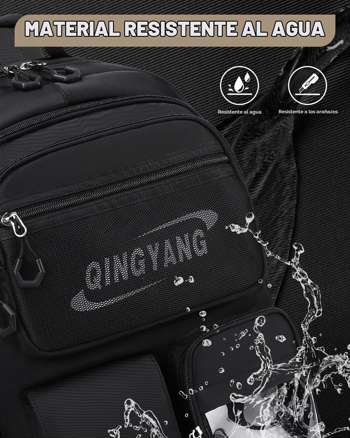 Amythe Mochilas Escolares para Niños Adolescentes, Mochila Instituto Ergonomica para Chico 10-22 Años, Mochila Niño Grande Impermeable Ligera, Colegio Viajes Vuelta al Cole, Negro