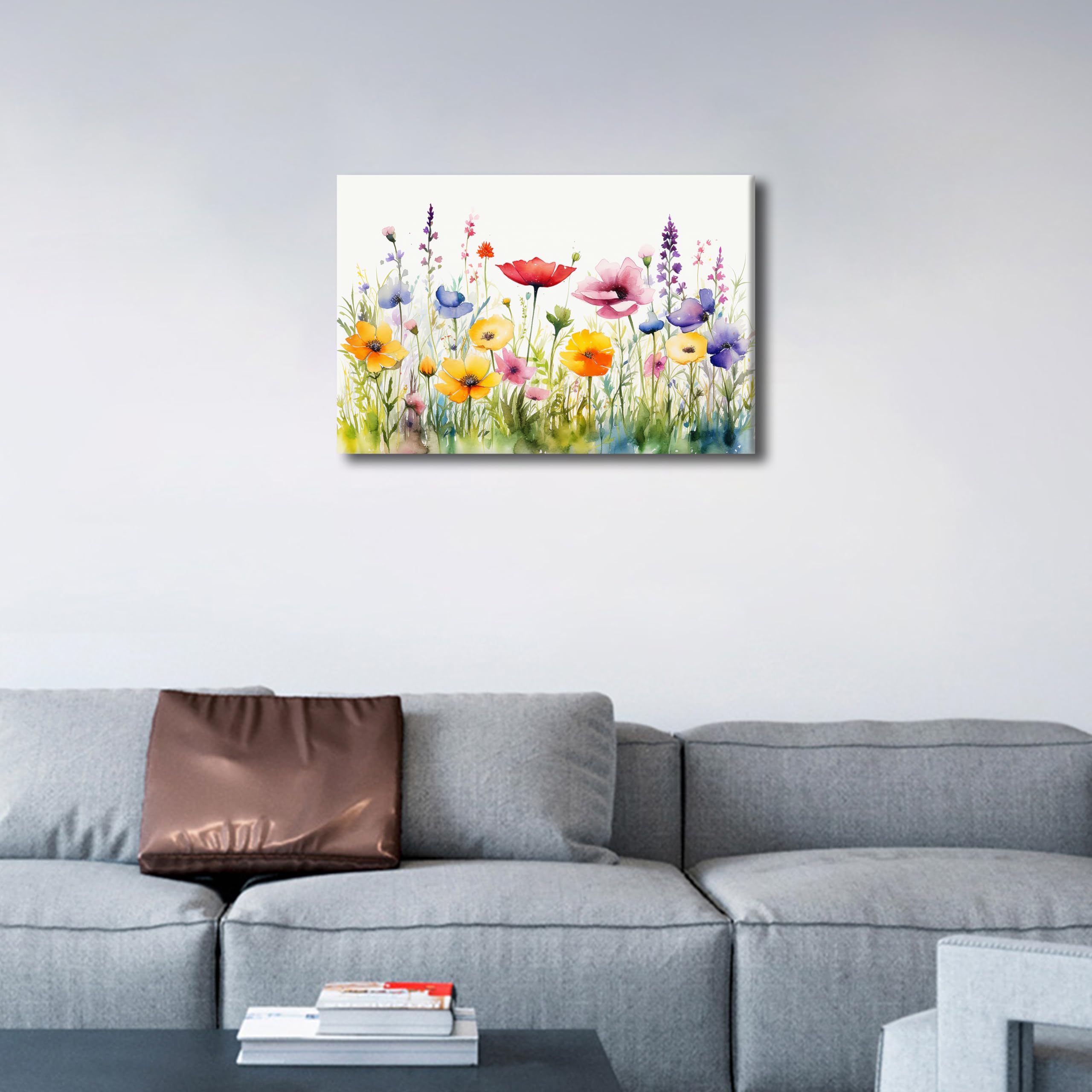 TISHIRON Canvas Wall Art for Living Room Flowers Modern Home Decor Floral HD Printed Posters Artwork for Bedroom Office Blossom Wall Art Painting Abstract Pictures Ready to Hang - Image 4