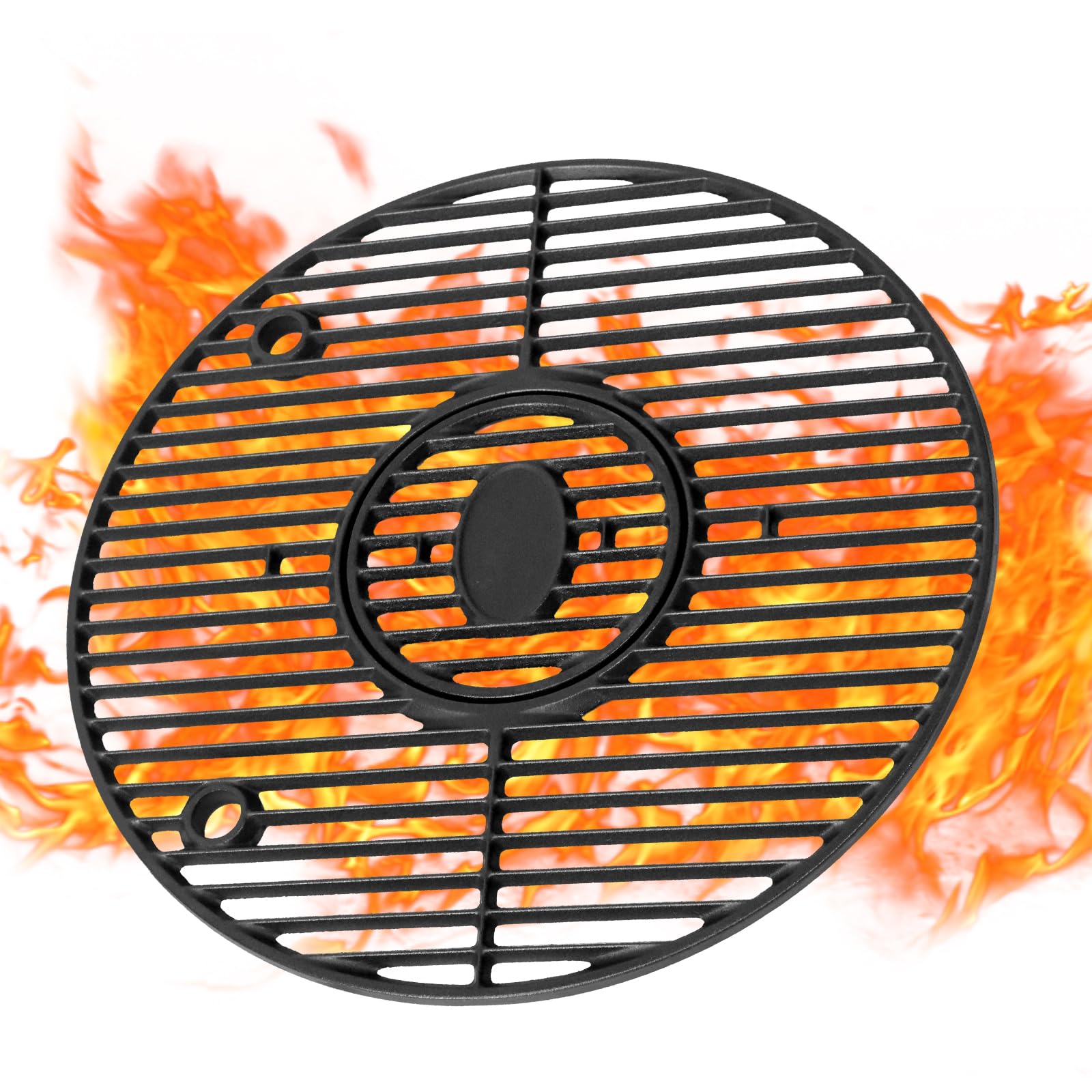 Griglia rotonda in ghisa da 49,5 cm per barbecue in ceramica Akorn Kamado, Char-Griller Akorn 16620, Pit Boss K24, Louisiana Grills K24, Heavy Duty Solid Rod Cooking Grills di ricambio