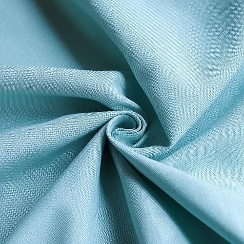 Miniatura 6 de Cloth Tablecloths, Round 87 inch, Blue Green, Polyester Solid Color Dinner Table Cover