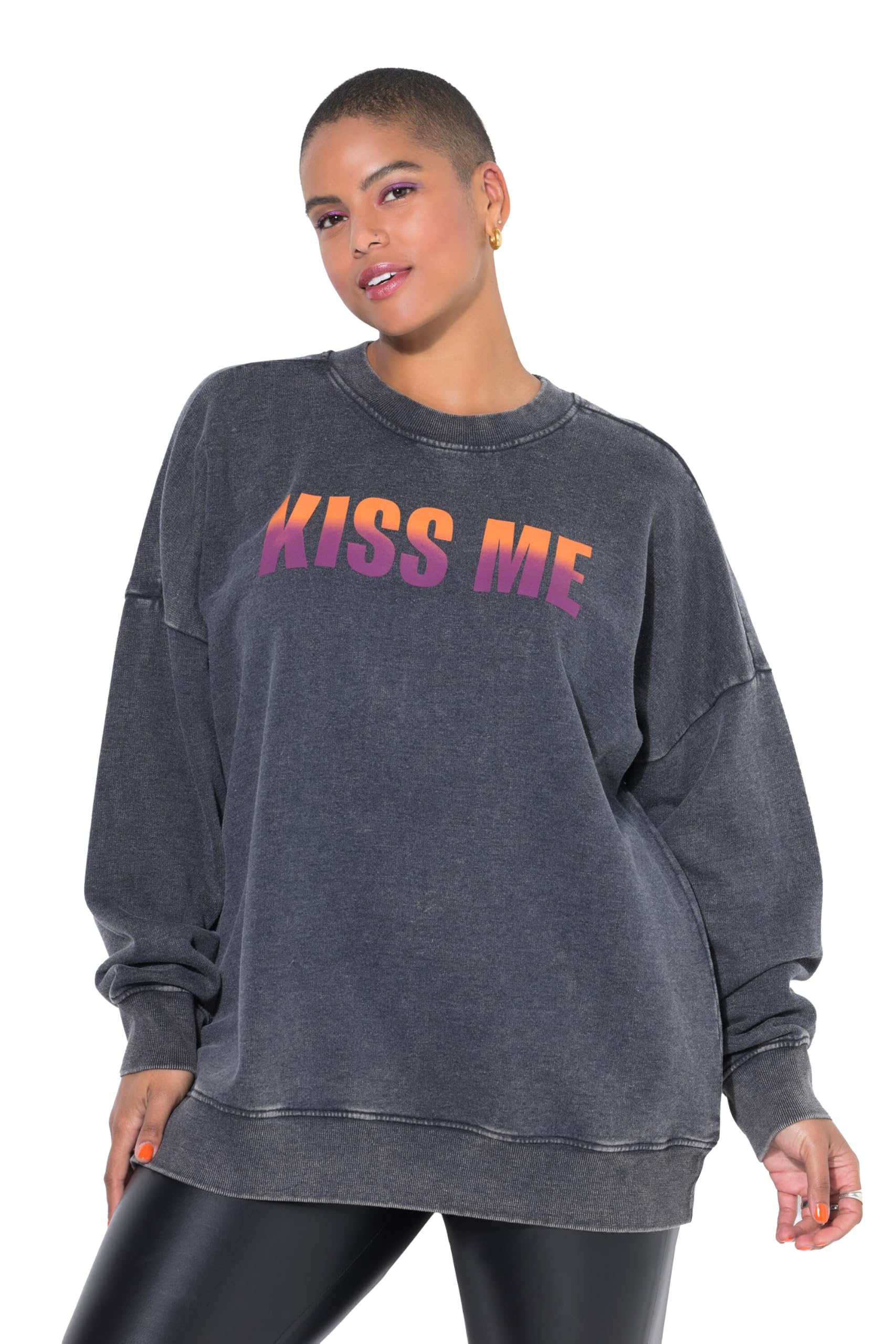 Studio Untold Damen große Größen Übergrößen Plus Size Sweatshirt, Oversize Shape, XL Print 842847