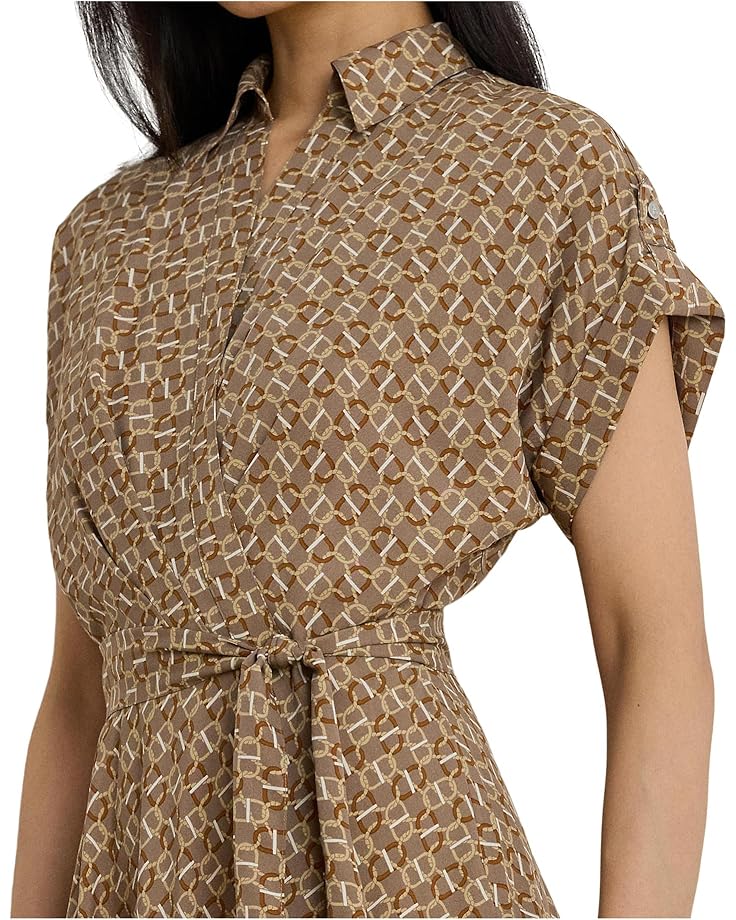 Lauren Ralph Lauren Geo-Print Belted Crepe Dress - #3 of 3