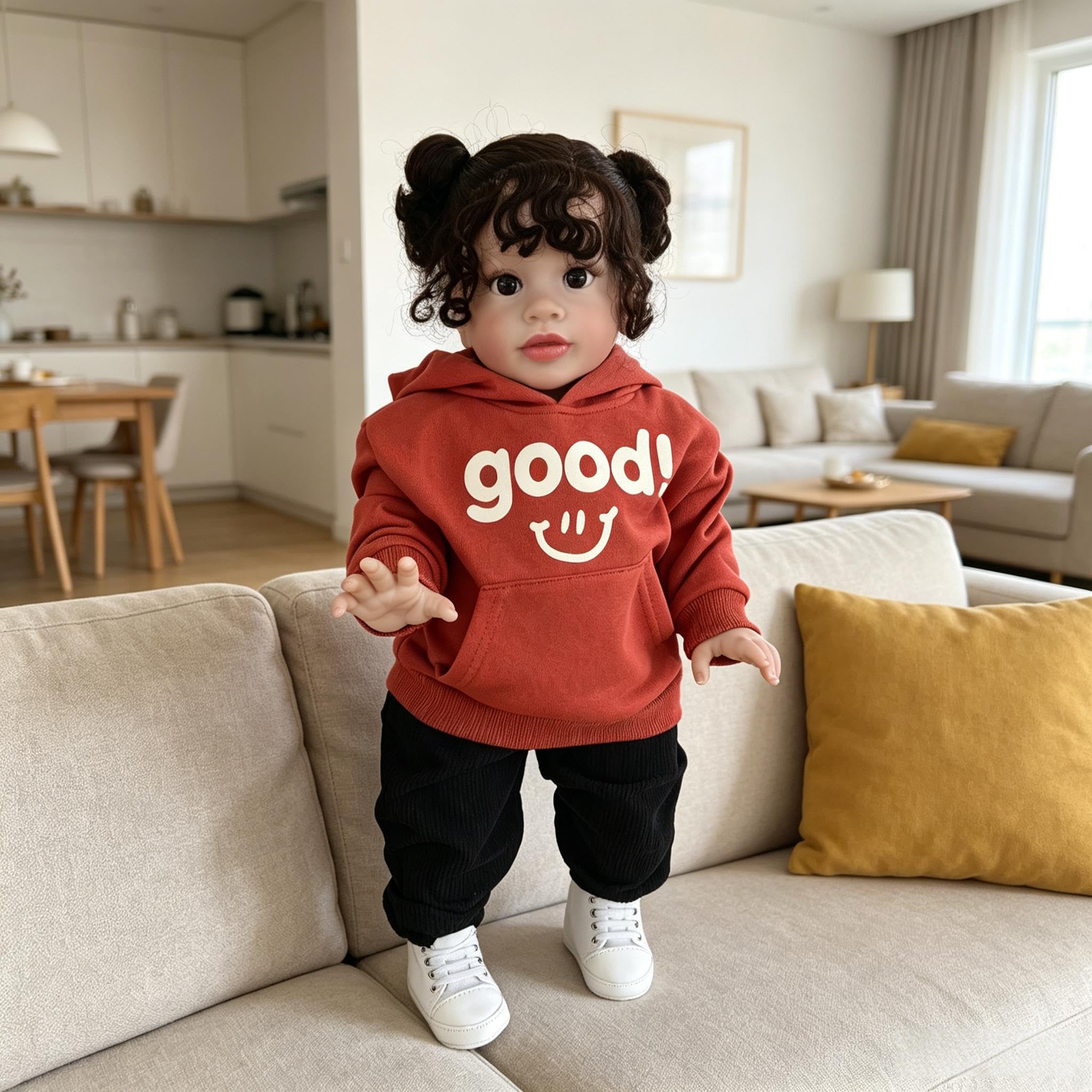 RXDOLL Duży rozmiar Reborn Baby Dolls Girl Pippa 26 cali 66 cm Realistyczne lalki Reborn maluch Dziewczynka Lalki Miękka tkanina winylowa Body Realistyczny silikon Maluch Lalka dla dzieci w wieku od 3
