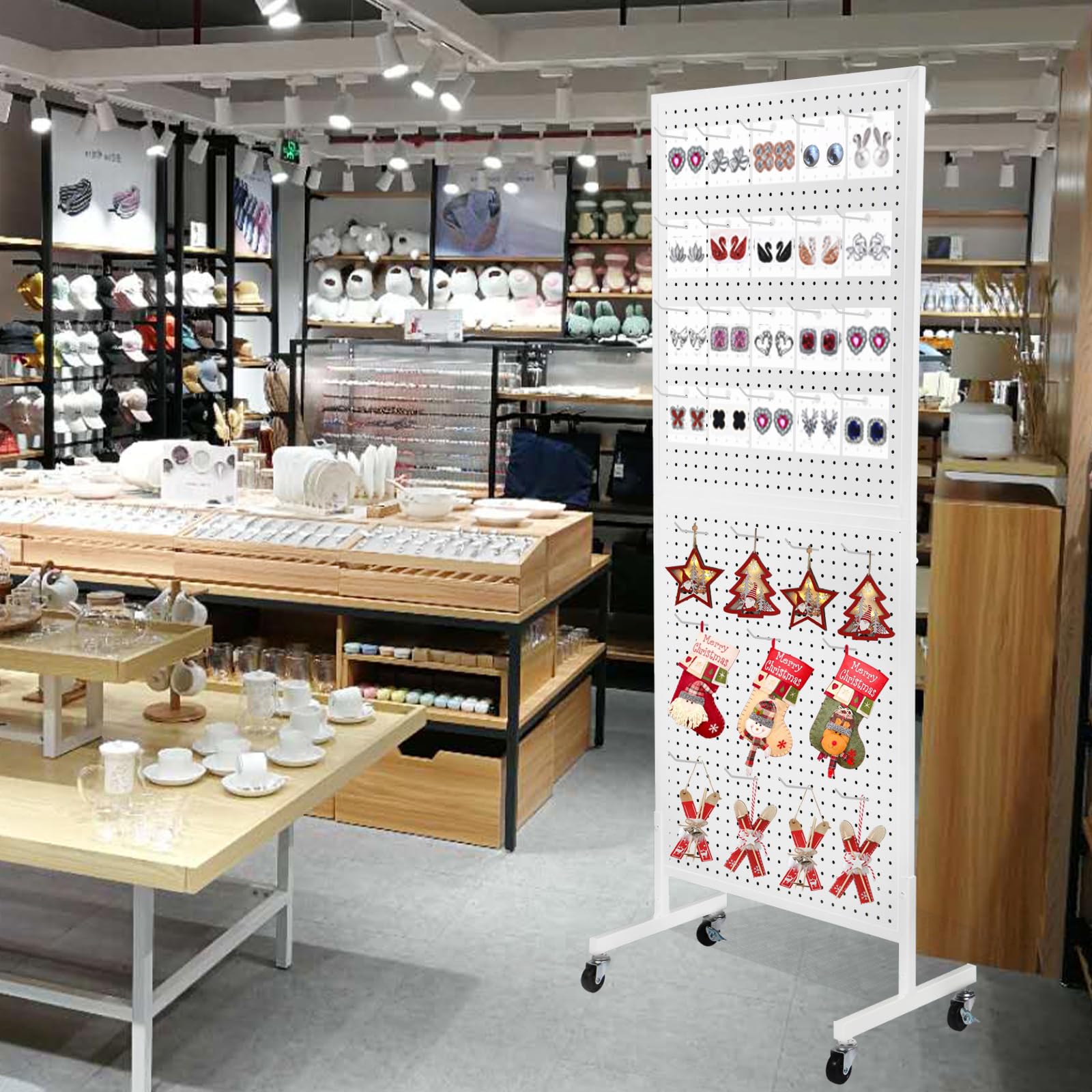 Kunden spezifisch für POP Peg board Floor Display Stand Papp haken hängen Retail