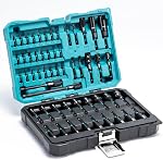 LIBRATON 54PCS Ensemble de pilotes à écrou magnétique, pilote de forage à impact Bit 1/4", métrique & SAE Conducteur d'écrou pour perceuse à impact, adaptateurs de socket, visseuses, extension rapide, pilote d'aile, boîte de rangement
