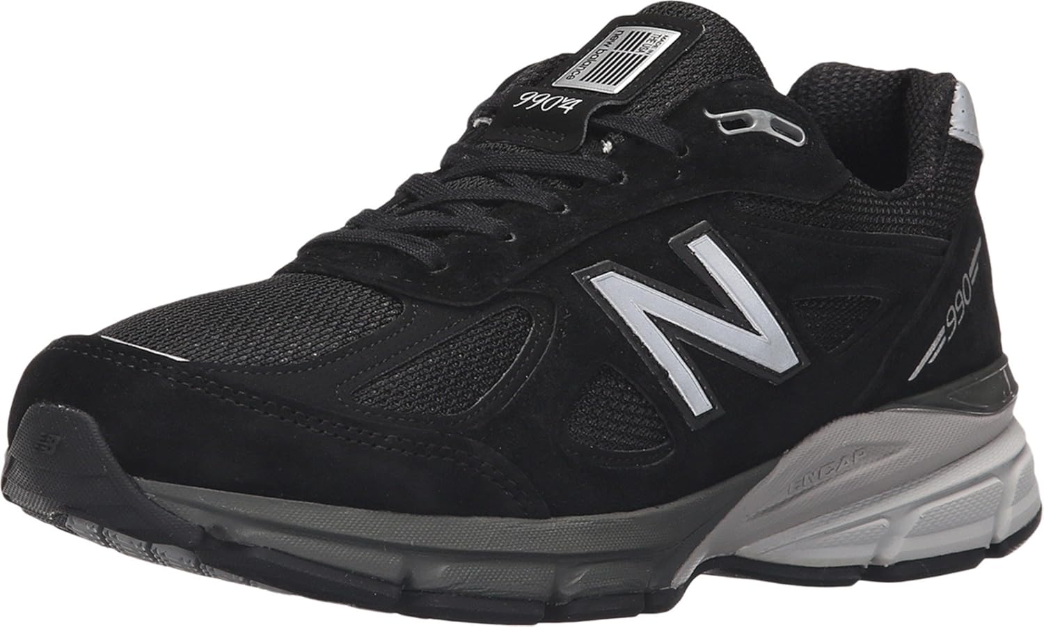 New Balance Men's Made 990 V4 Sneaker, Black/Silver, W US