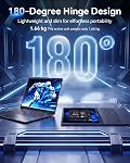 15.6 1 cm AI Ordinateur portable avec bureau 365 6GB RAM 128GB SSD(Gris) 180° pliable, 7000mAh Batterie, pleine caractéristique type-C Ordinateur Portable Celeron Quad-core Win 11 Bureau d'ordinateur portable 365
