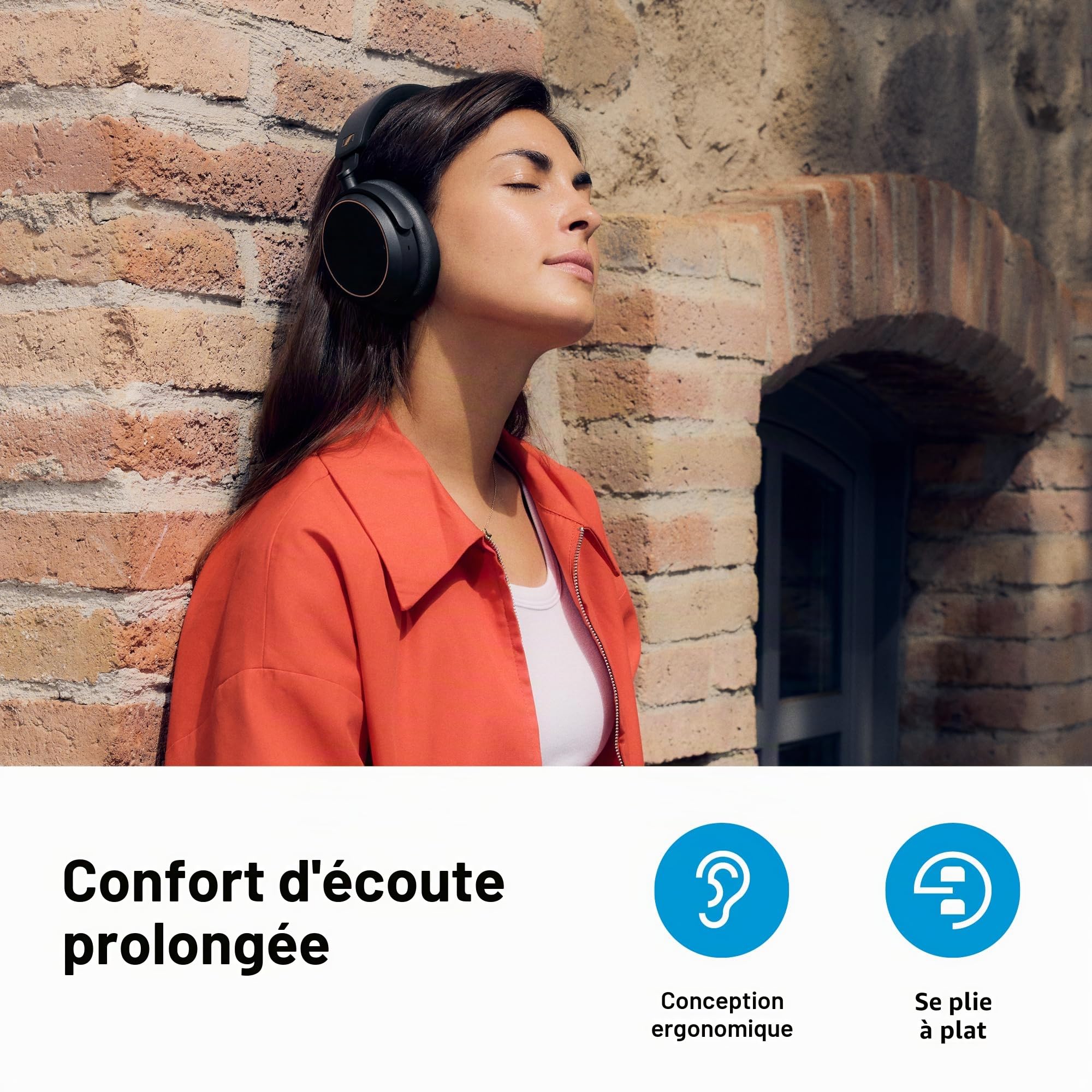 Sennheiser ACCENTUM Wireless Special Edition - Casque ACCENTUM et dongle Bluetooth BTD 600 - Batterie de 50 Heures d'autonomie, ANC Hybride, dongle avec Adaptateur USB-A/USB-C - Noir/cuivre